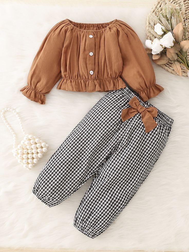 Baby Clothing Sweet Toddler Baby Girl Clothes long Sleeve Shirt with trousers Dress Outfit for winter season