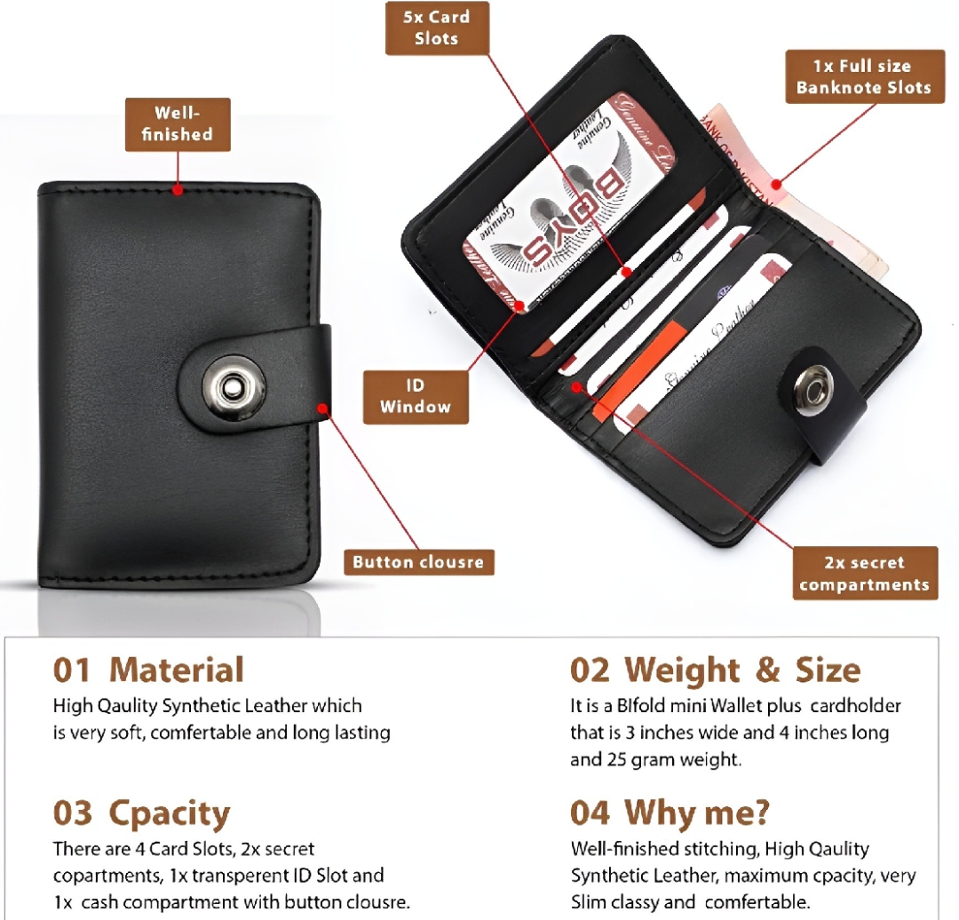 Leather Wallet For Men | Slim And Stylish Wallet For Men And Boys | Pruse