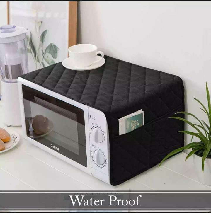 Oven Cover Microwave Dust Cover Waterproof Double Pocket Storage Bag Microwave oven cover full size with 4 Pockets