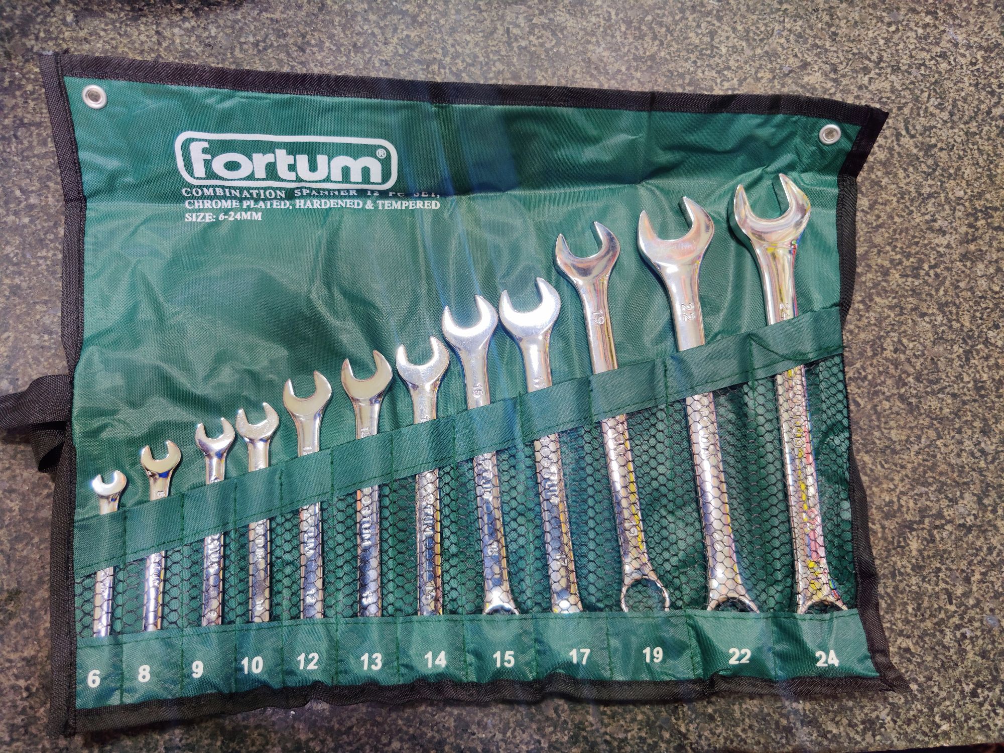 Fortum Combination Spanner Set / Ring Fix Set 12pcs 6-24mm