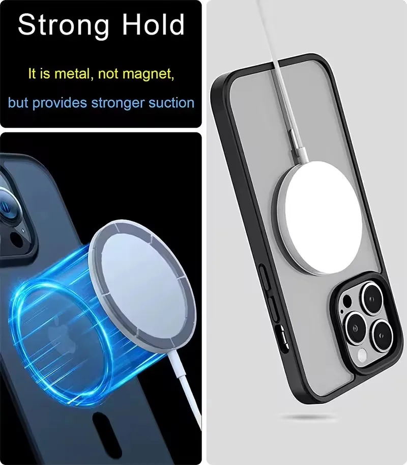 Universal Magnetic Metal Plate Ring for Magsafe Wireless Charger Iron Sheet Sticker Magnet Car Phone Holder Mini Sticker