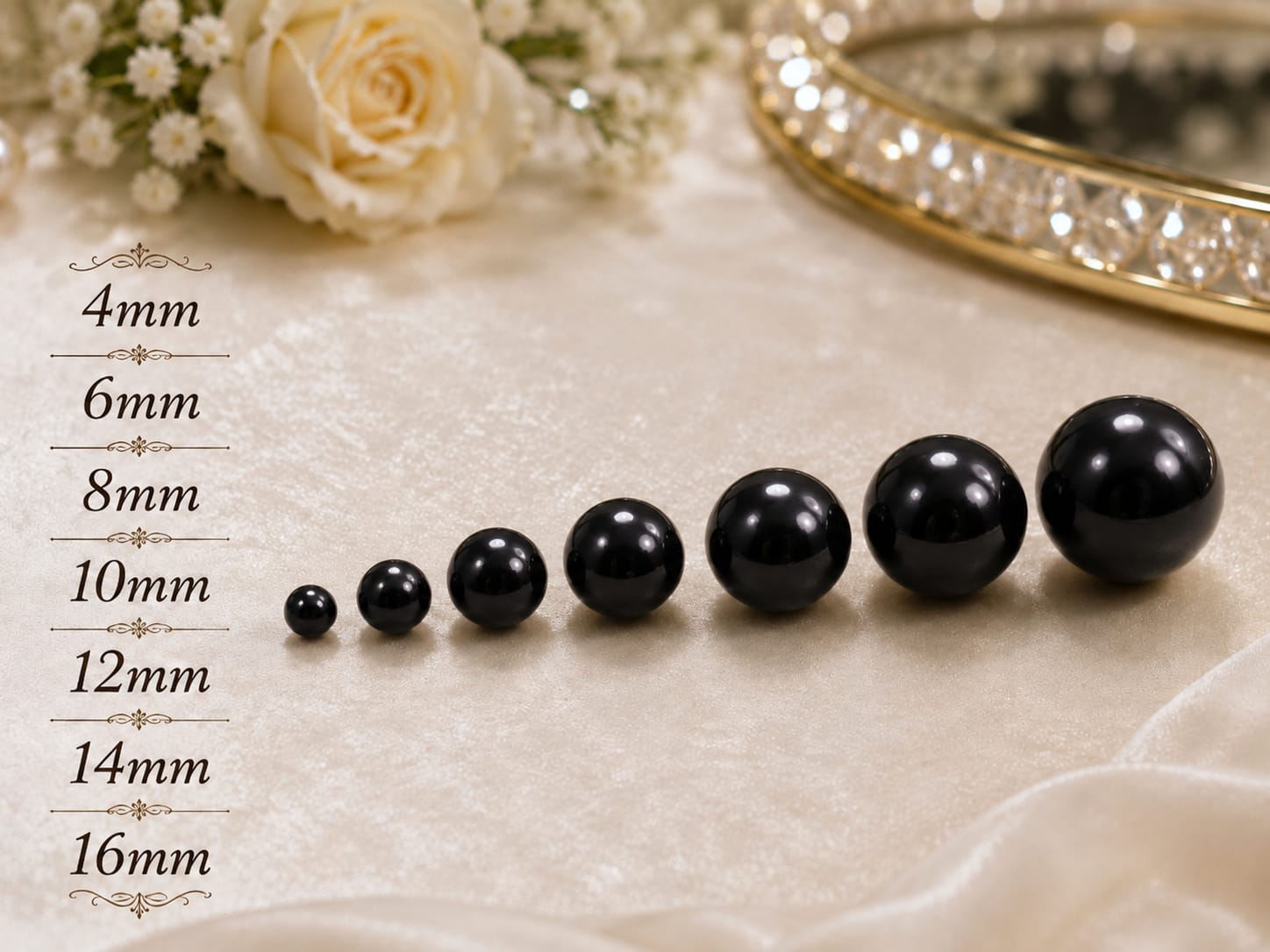 Shiny Black obsidian Natural Stones 10mm and 12mm Loose Beads For DIY Jewellery Making  Bracelets And Clothing - 50 / 100 / 200 Pcs