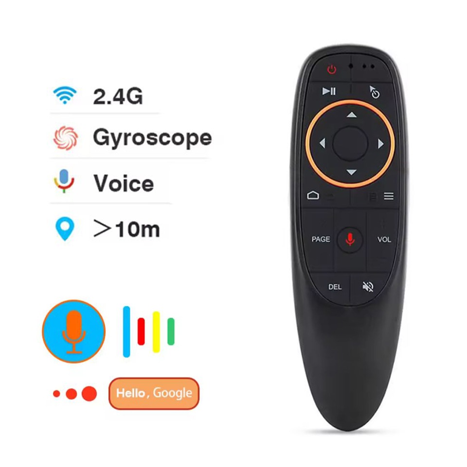 G10S Air Mouse Remote with Voice Control Wireless Remote Control for Smart TVs G10S Keyboard Remote with Voice CommandG10S Air Mouse for TV LED Remote Wireless Mouse and Keyboard Versatile G10S Remote for All Your Devices