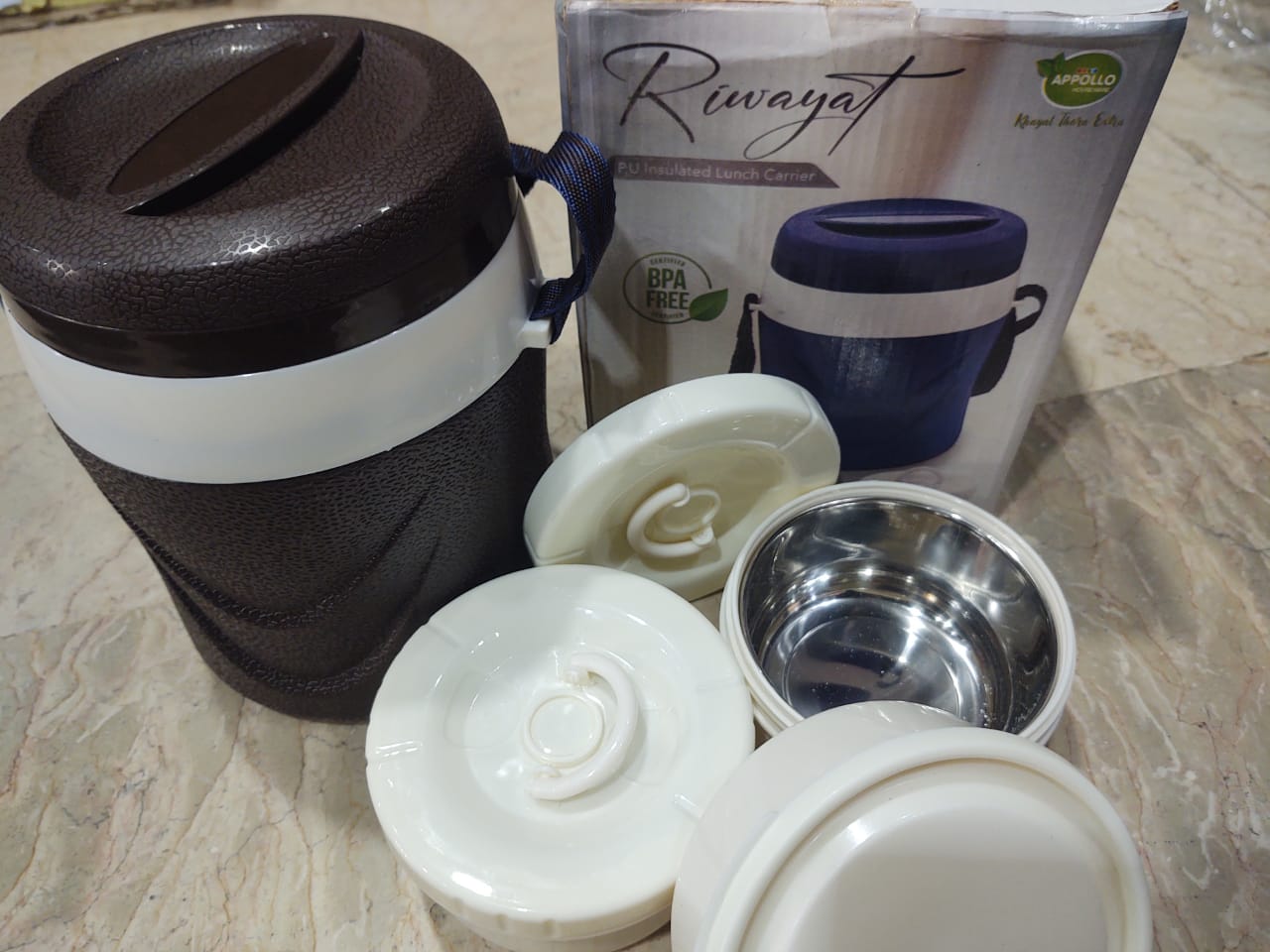 twin boxes lunch box with salad box | hot meal lunch box | office lunch box