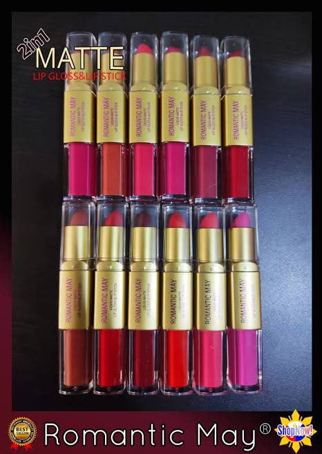 Matte Lipstick 2in1 pack of 6pcs