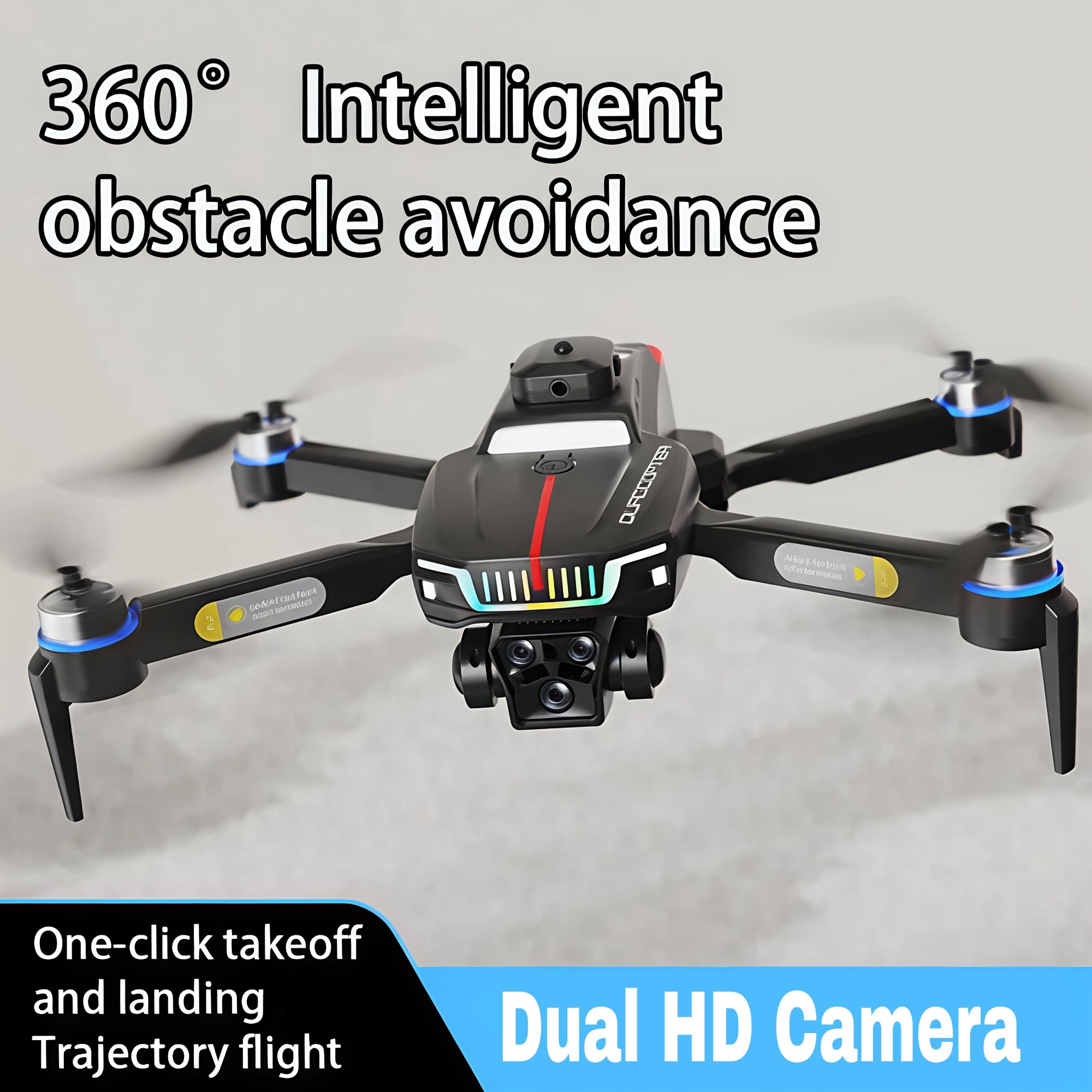 J6 Pro Drone HD Dual Camera Foldable RC Drone With Optical Flow Hover, Obstacle Avoidance, WiFi FPV, Brushless Motor, One-Key Take-off & Landing, Long Battery Life, Headless Mode