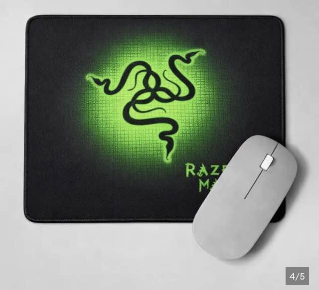 Black Mousepad for Laptop & Computer | Non-Slip Rubber Base | Smooth Surface for Gaming & Office Use