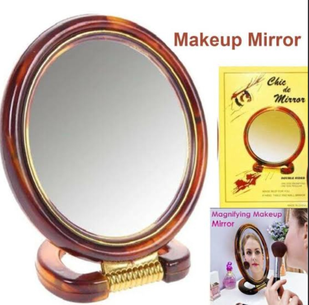 Double Both Sides Round Beauty Makeup Stand Mirror For Bathroom/Dressing Table/Shaving/Parlours & Salon 3 Sizes Are Available Small,Medium,Large