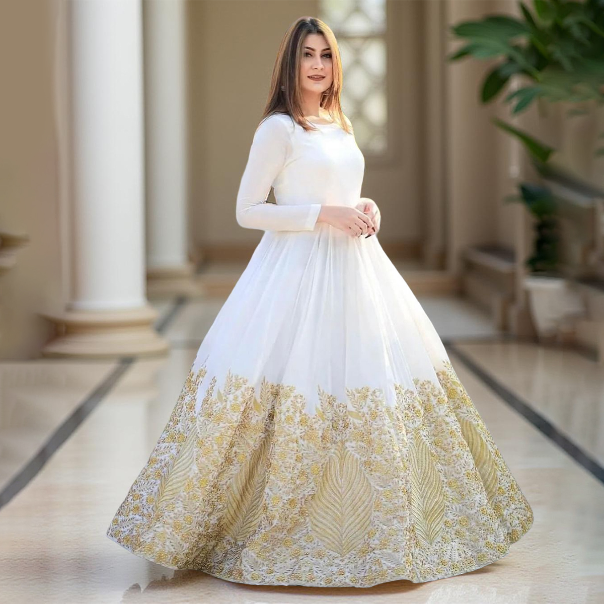 New Arrival Chiffon Designer Maxi – Stitched Long Dress for Women & Girls | Stylish Party & Wedding Wear
