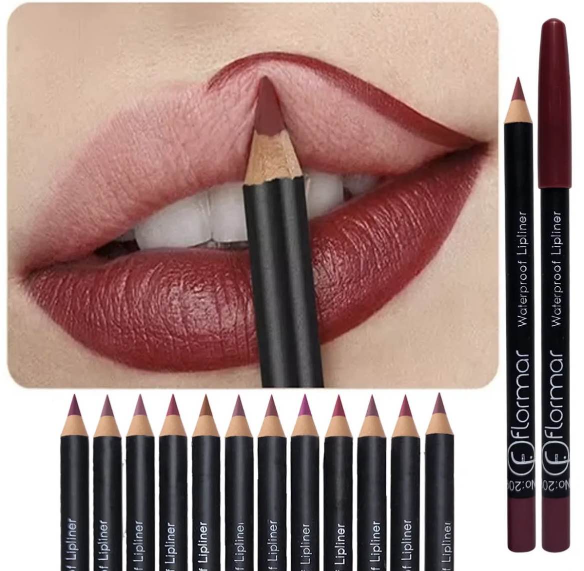 12 Color Matte Waterproof Lip Liner Pencil Set – Long Lasting, Smudge-Proof Lip Definition