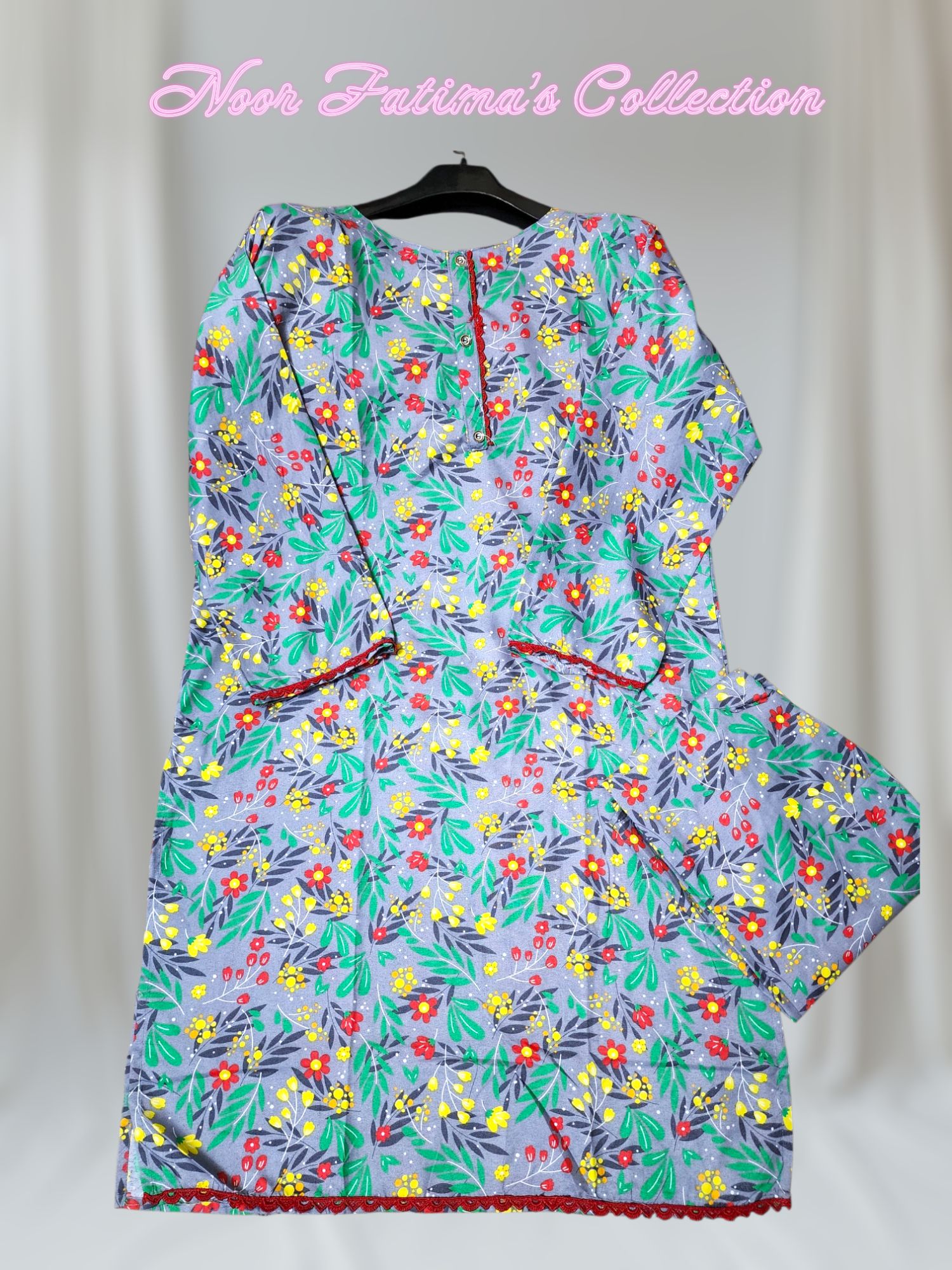 Dress for girls  - Girls Dress  -  Dresses for women  - Clothes for Girls  -  Night Dress for Girls - Stitched Dresses for Women - Lawn Cotton -  Kurti trouser