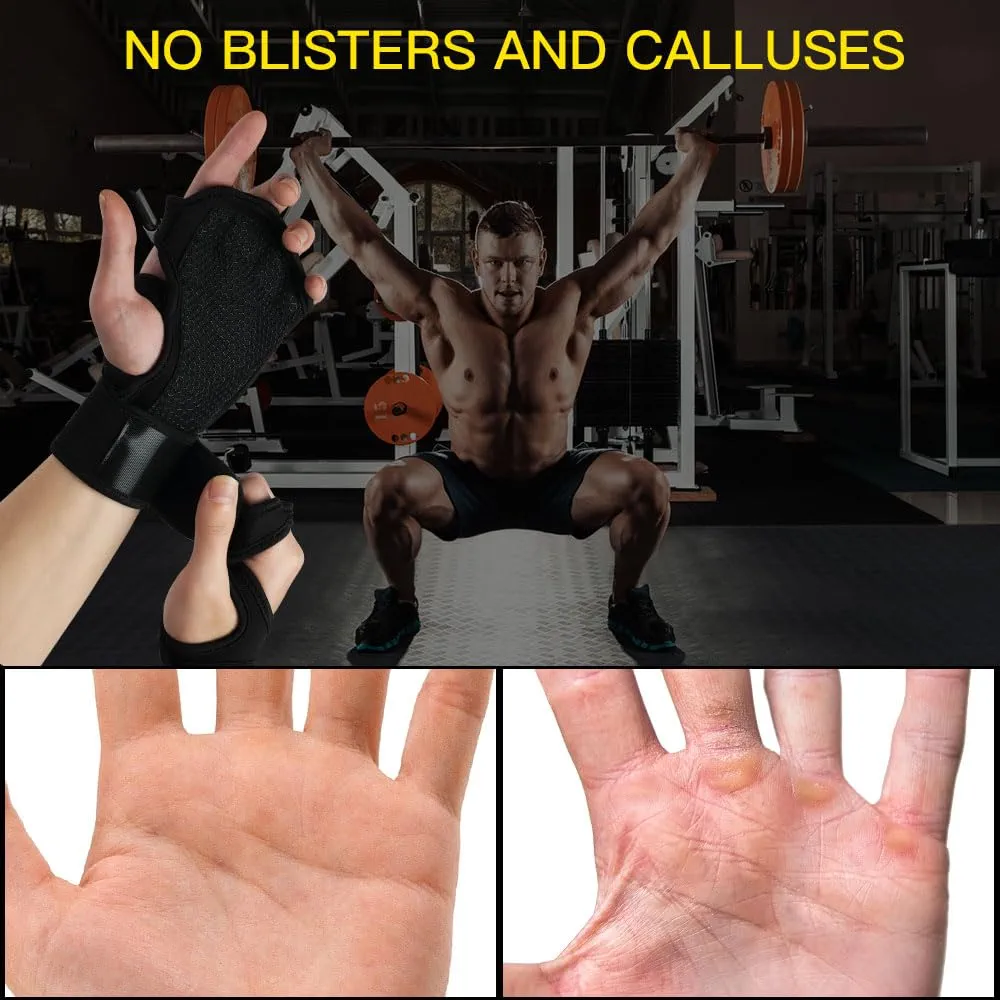Fitness gloves, training gloves, non-slip silicone gym gloves, weightlifting gloves, gym gloves, strength sports, chin-up bar, weightlifting, for women and men