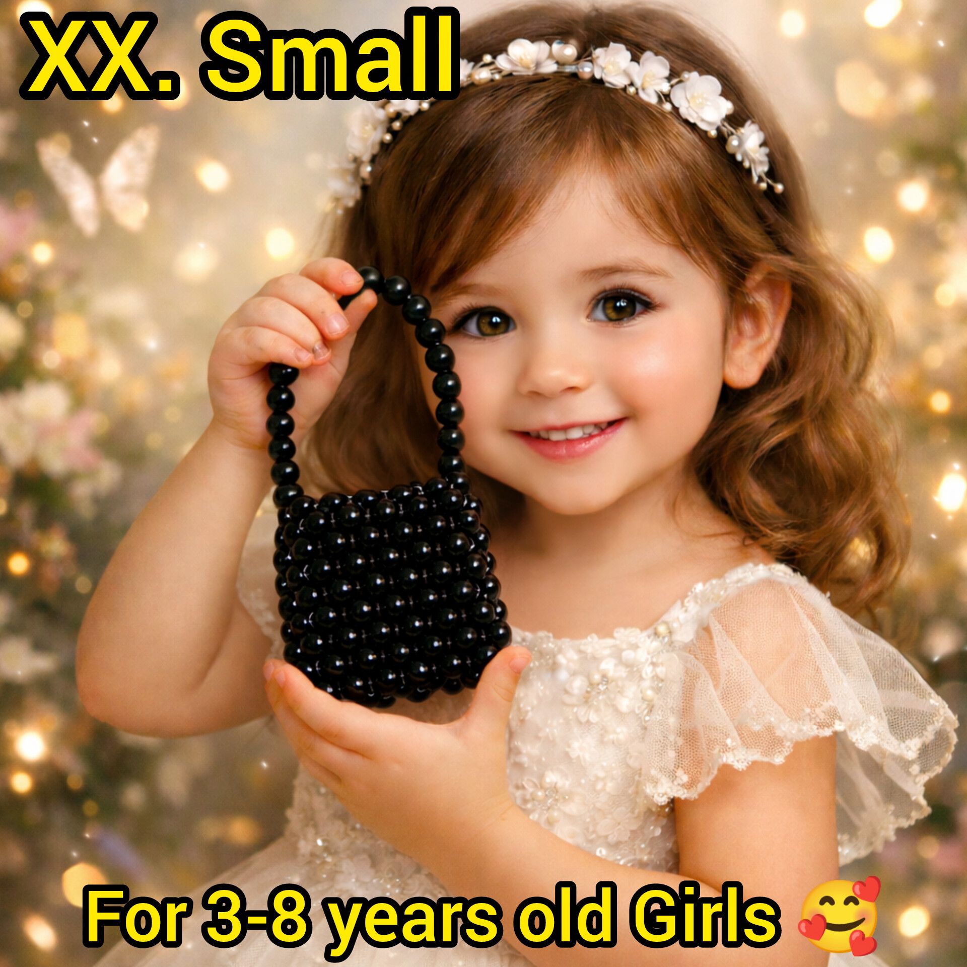 Handmade mini Beaded bag | pearl bag for girls