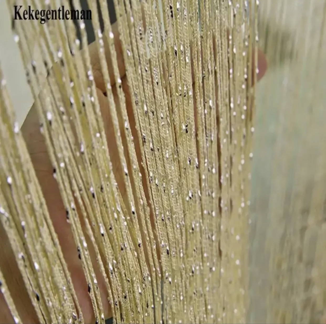 Elegent sparkle String Net Curtian Door Fly screen Windowa Kitchen Door screen Golden