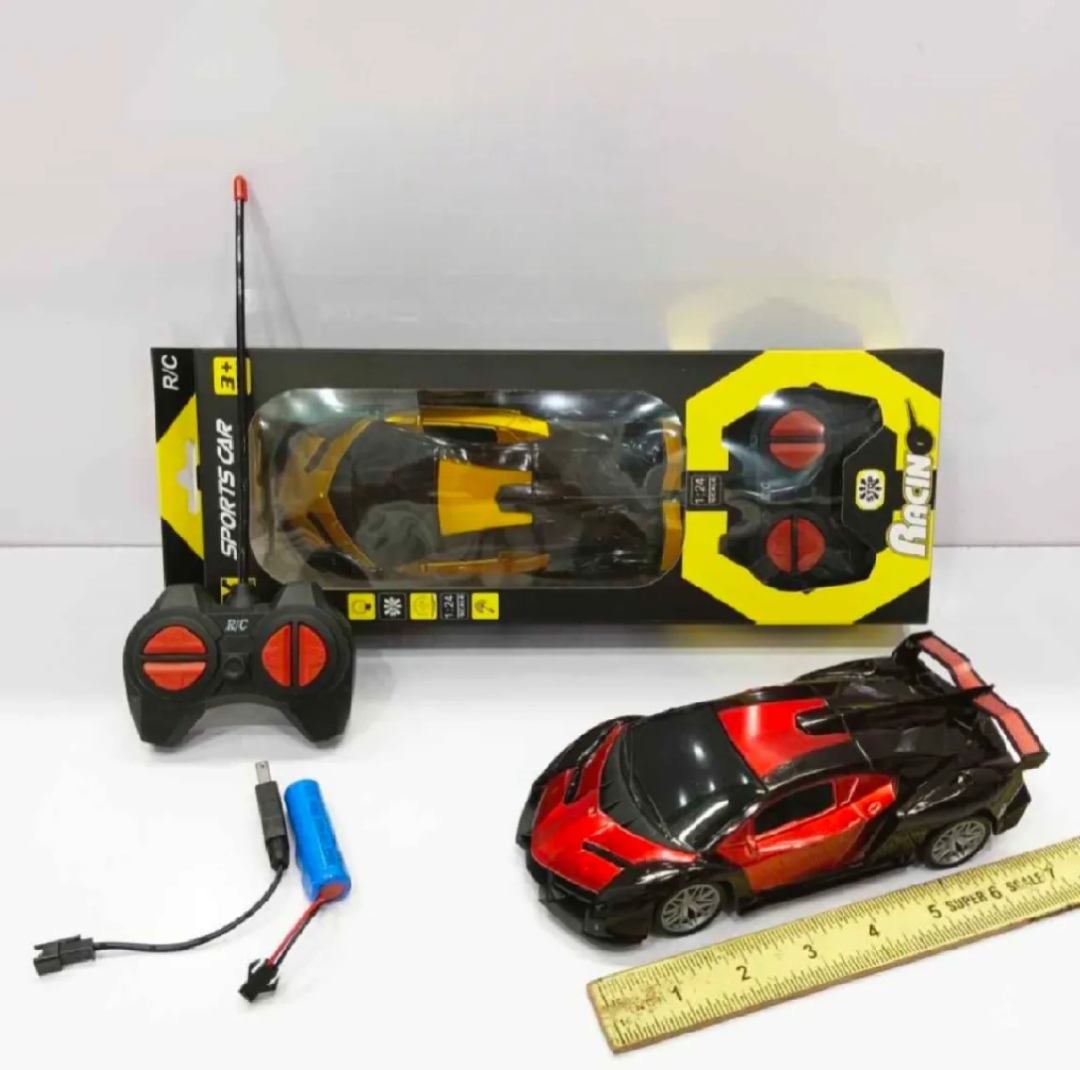 Rechargeable / Cell Operated High-Speed RC Car for Kids Fast Remote Control Racing Car with LED Lights | USB Chargeable Toy Vehicle for Boys & Girls | Durable, Indoor & Outdoor Fun - Ideal Gift for Children