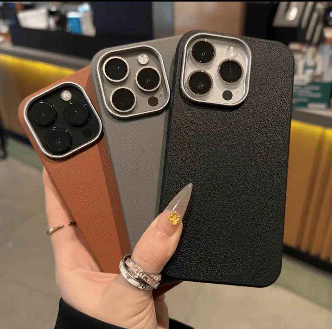 Luxury Leather Case With Camera Lens Protection