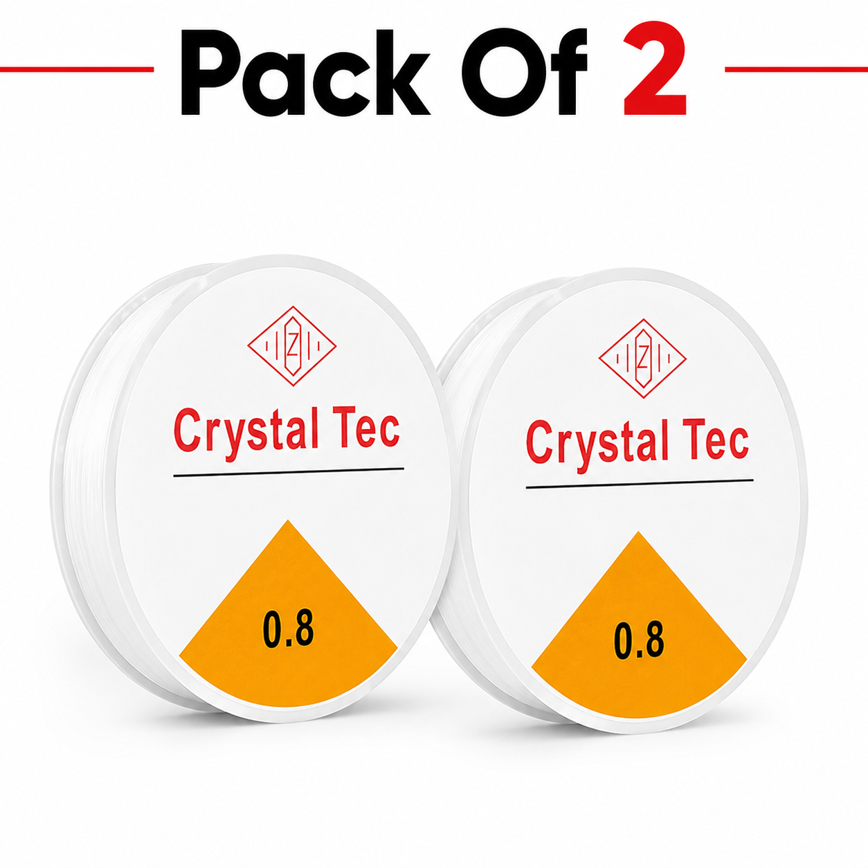 Premium Elastic Crystal Thread 0.6mm - 0.7mm-0.8mm | Pack of 2-4 | Strong Transparent Stretch Cord for Bracelet Making | Jewelry Beading String | DIY Crafts & Necklace Making
