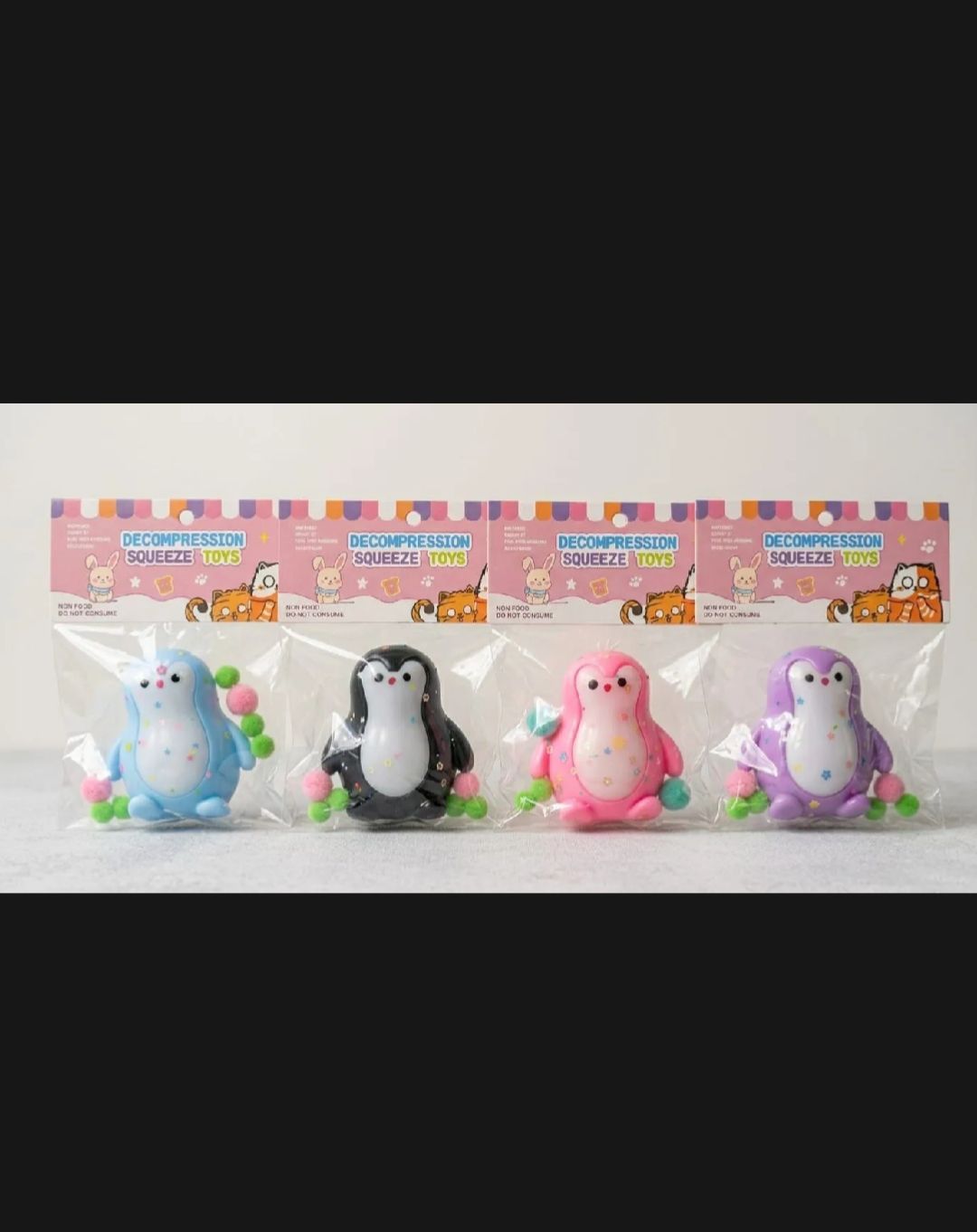 Penguin Squishy Toys For Kids, Sensory Soft Cute Animals Squeeze Stress Relief Fidget Squishy Toy