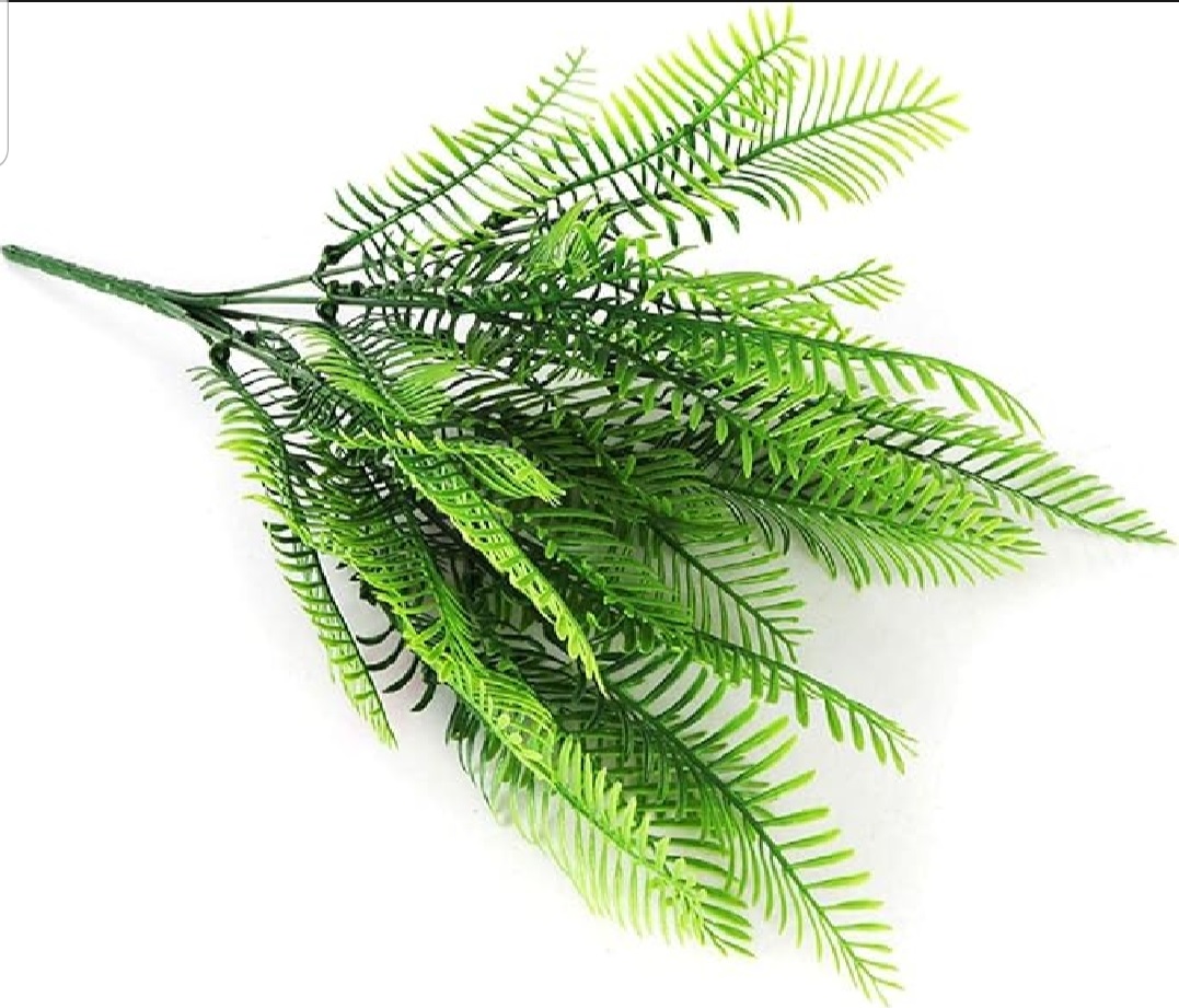 Artificial 7 Head Green Bunch for Vases and for home decore