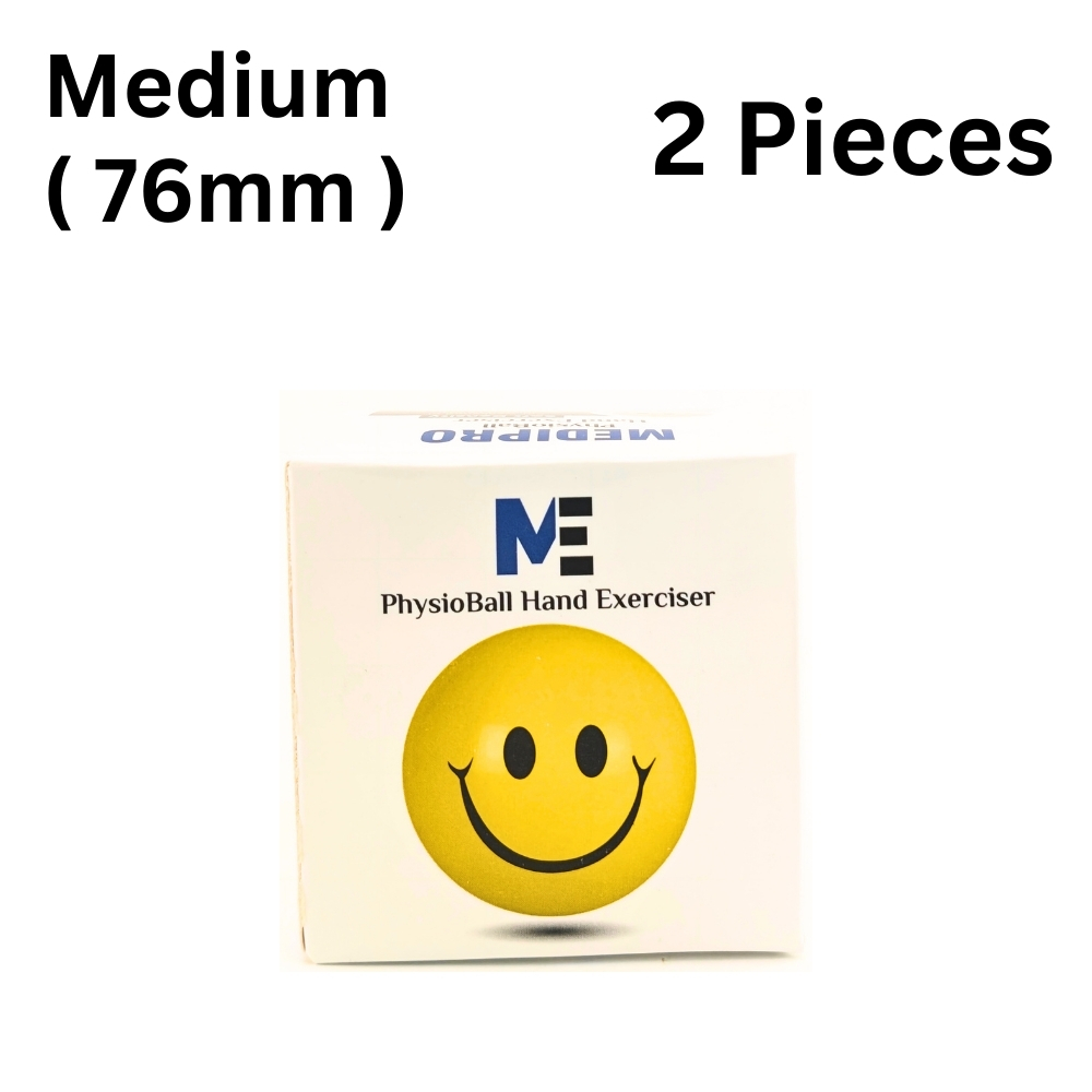 Hand Exercise Physio Ball Smiley Face Soft Grip Stress Relief Ball with Box 63mm 76mm Size 1 to 6 Pcs for Finger Training Hand Grip Strength Relaxation Dexterity Practice for Home Office Study School Educational Learning Science & Fitness Activity Medipro