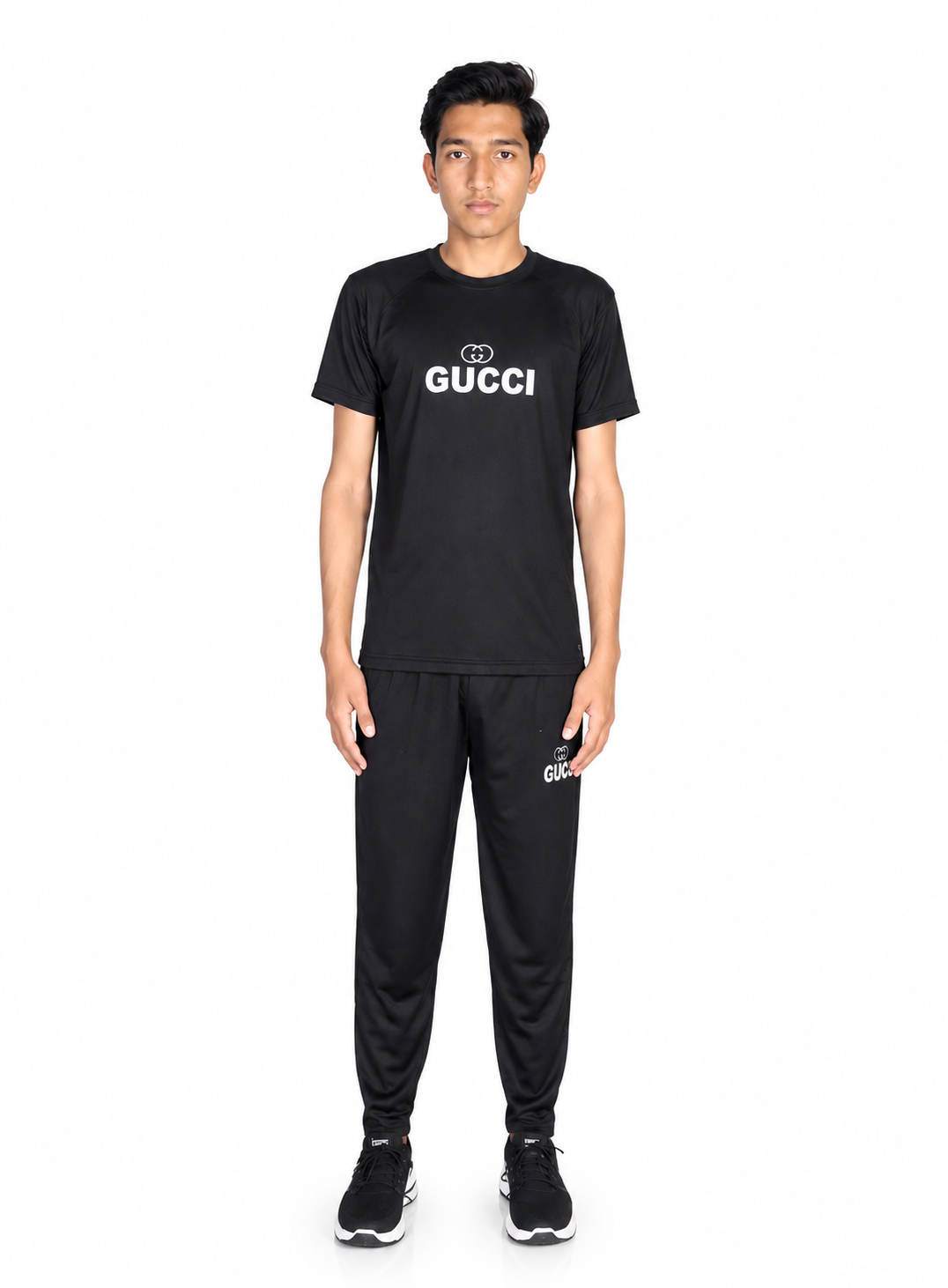 Men's Premium Black Summer Tracksuit | T-Shirt & Trouser 2 Piece Set