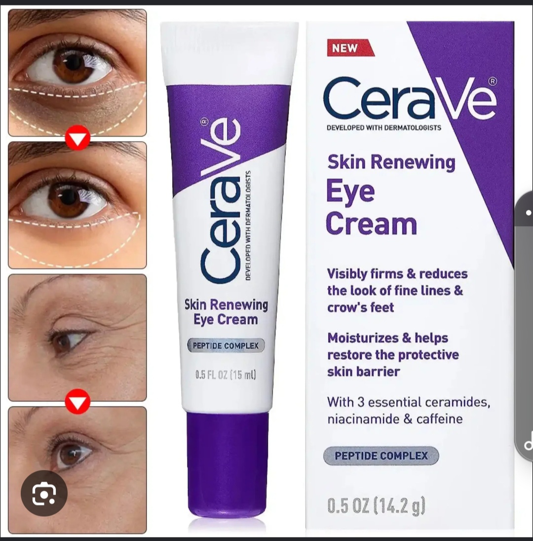 Original CeraVe Skin Renewing Eye Cream 15ml (New Packing) – Anti-Wrinkle & Firming Eye Cream |