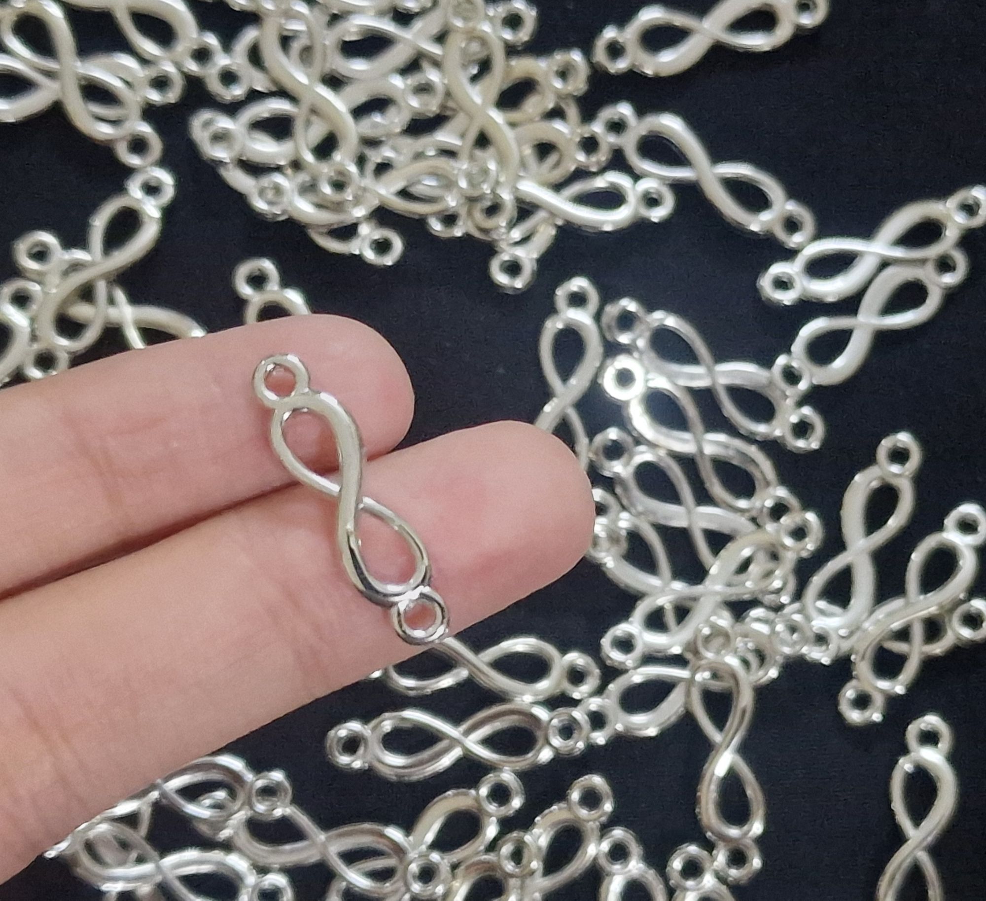 Silver infinity charm endless style timeless meaning jewellery making DIY accessories imported material premium quality beautifull charms for making jewellery bracelets and many more...