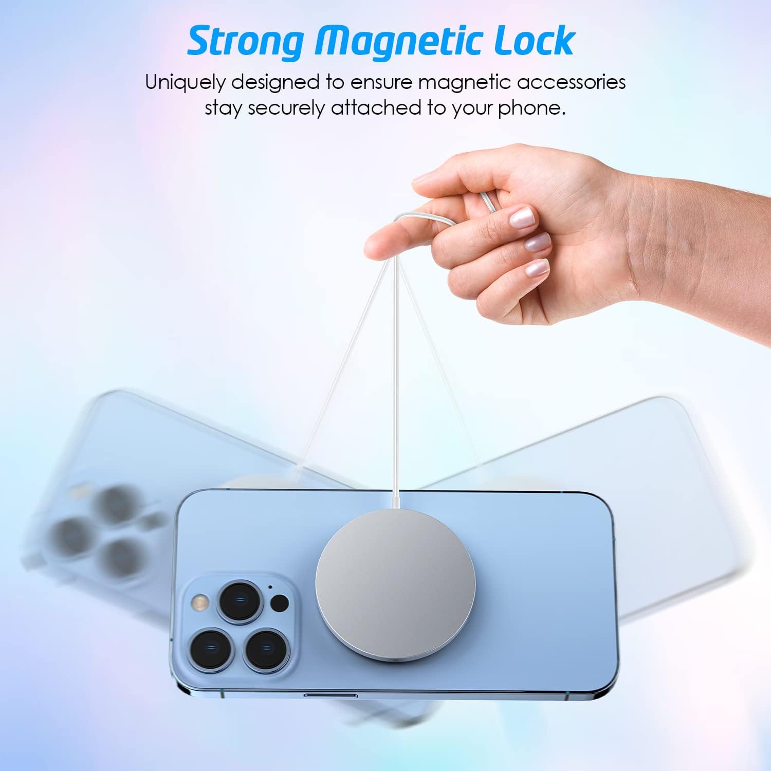 1-5pcs Magnetic Ring for Magsafe Wireless Charger Sticker Rings Magnet Desktop Car Phone Holder for IPhone 16 15 17 Android