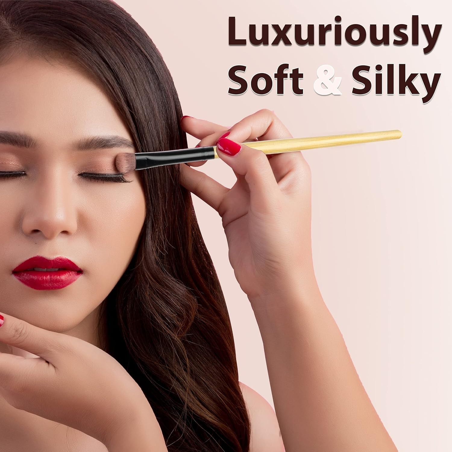 24 Pcs Professional Makeup Brush with Pouch Soft Synthetic  material Kabuki Foundation Powder Blush Contour Eyeshadow Eyeliner Blending Face Eye Cosmetic Kit