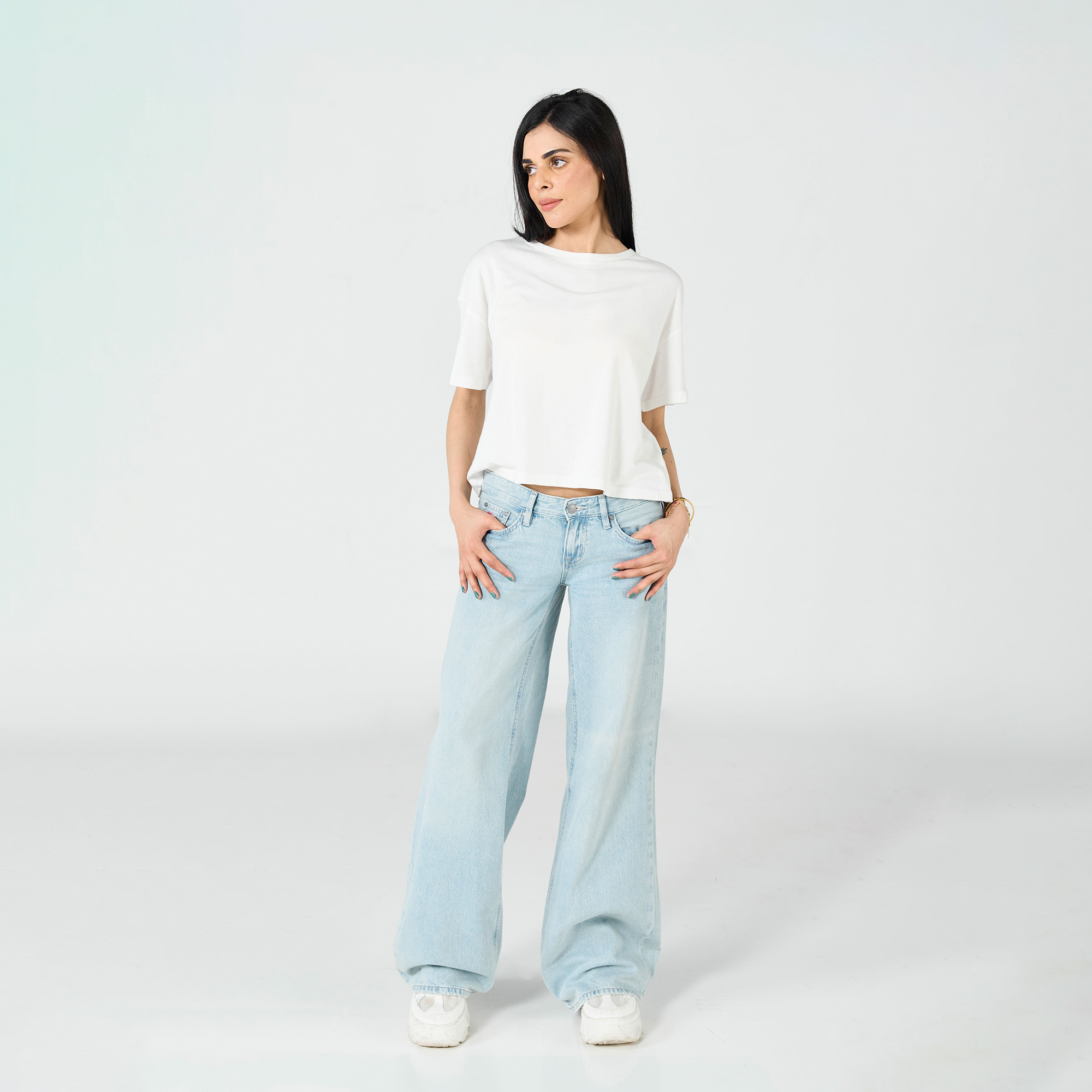 Rockstar Jeans - Low Rise Ultra Wide Leg Jeans For Women - Denim Full Pant For Women