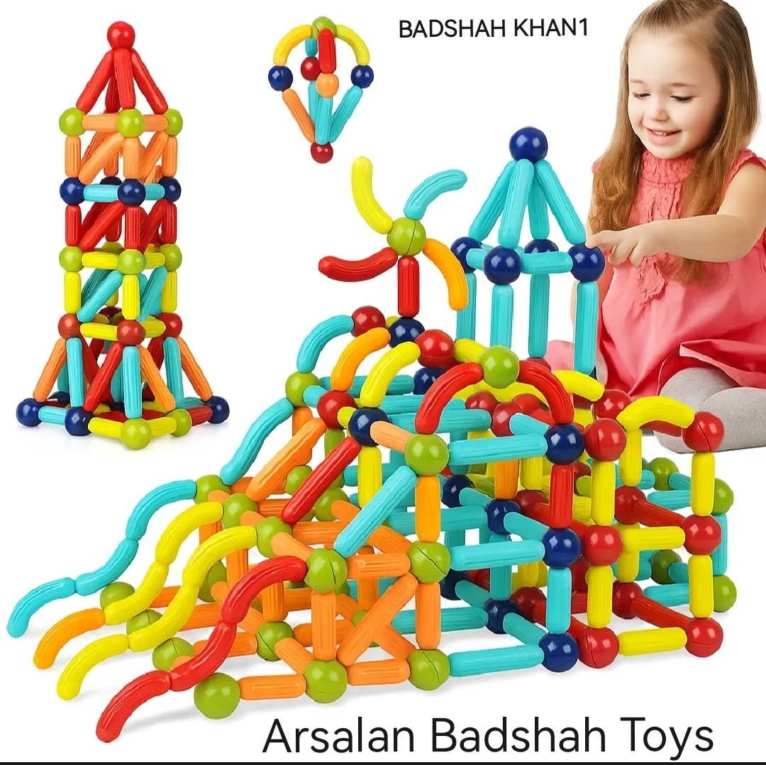 Magnetic Toys Building Blocks 25 Pcs Kids Magnet Balls and Rods Set | Toddler STEM Sticks Toy | Learning Educational Block Games Stacking Toys for Boy Girl Age 3+ Years Old Preschool