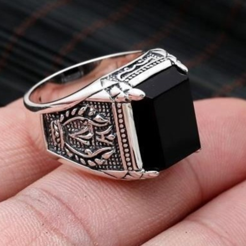 New 925 Silver Vintage Men Big Ring for Man Women Sterling-silver Wedding Simple Jewelry Engagement  Fashion Party Ring