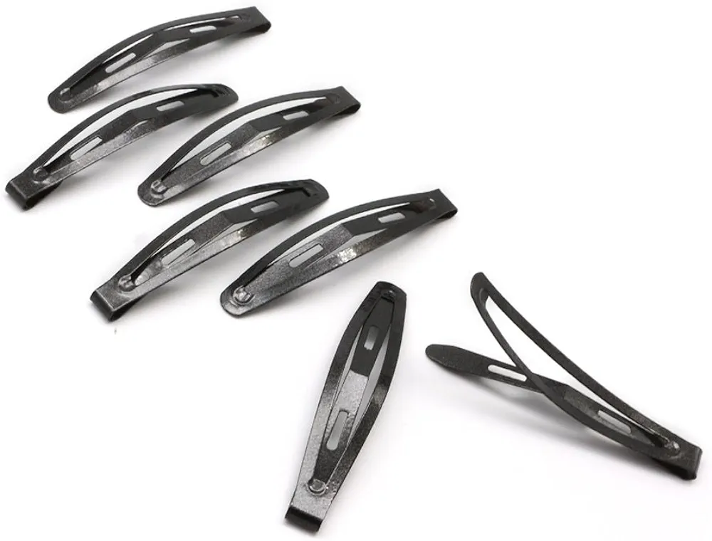 12 Pieces Hair Clips Pins TikTak Hair Catchers School Clips Black White Red and Blue Color Hair Pins Clips Hair Clips Pins Metal Hair Pins Clips Hair Styling Accessories Durable and Adjustable for all Age Ladies Woman Girls Childrens Kids - 12 Pcs Clips