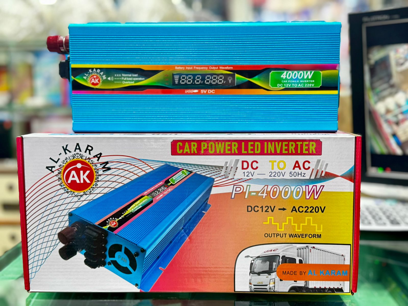 Al karam Car power inverter 4000 watts can run Fridge AC, Iron All fans ...
