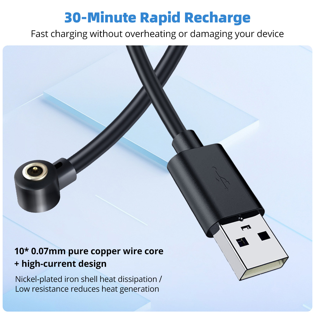 2Pin Smart Ring Fast Charge USB Charging Cable Magnetic Charger Power Adapter Wire For Smart Ring Dock Connector for Oura Rings