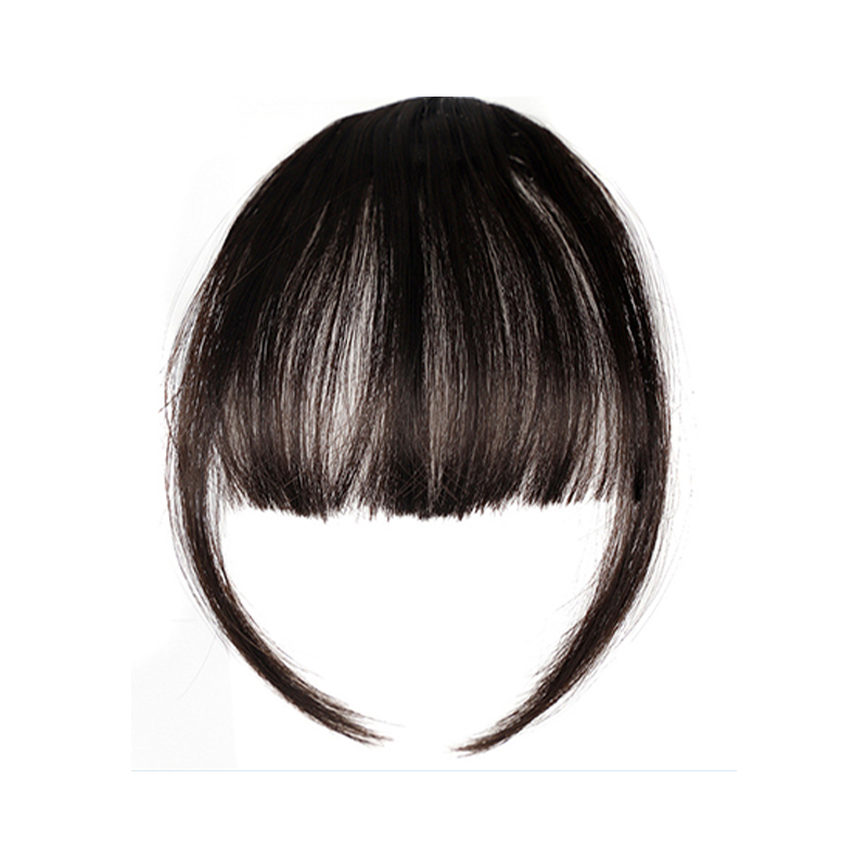 Synthetic Short Straight Clip In Fringe Bangs Black Air Bangs Hair Extension Hair Bangs For Women False Bang Hairpiece