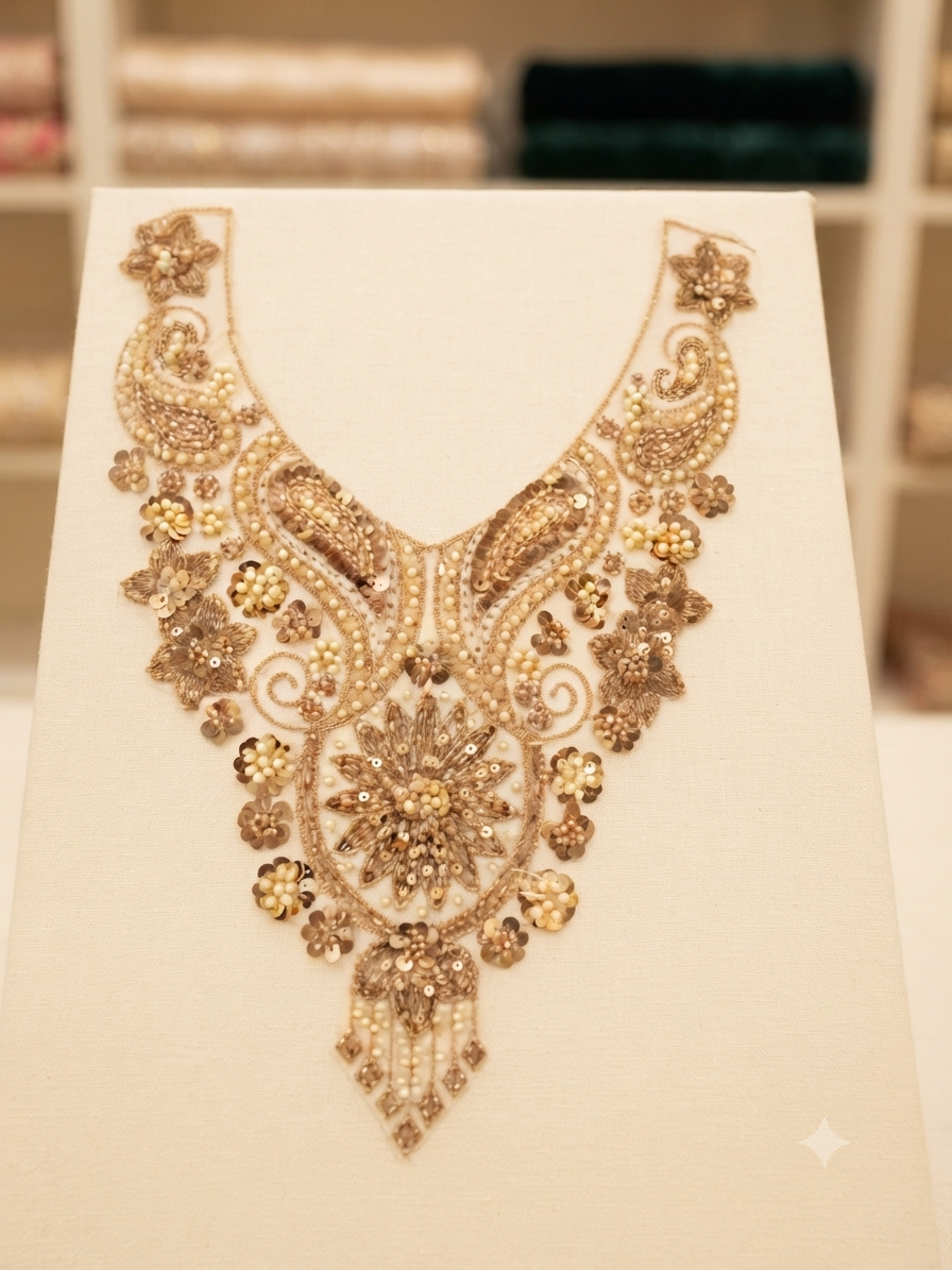 Fancy Embroidered Neck Gala Design for Kurti & Suits | Stylish Kurta Neckline Patch