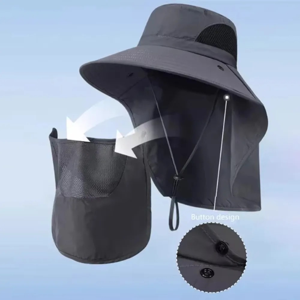 Outdoor Unisex Summer UV Protection Fishing Hat Breathable Sunshade Cap