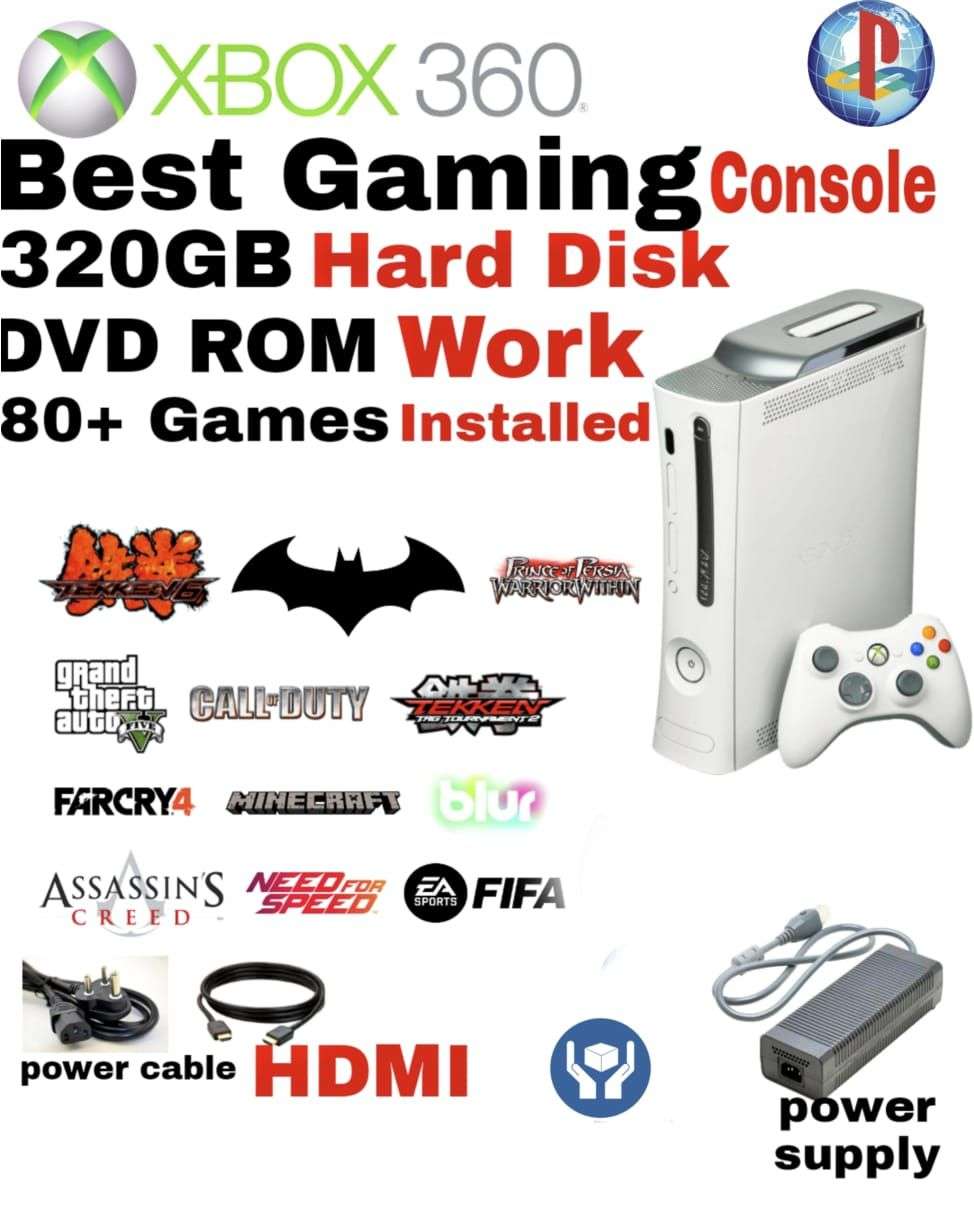  Replacement White Xbox 360 'Fat' HDMI Console - No Cables or  Accessories (Renewed) : Video Games