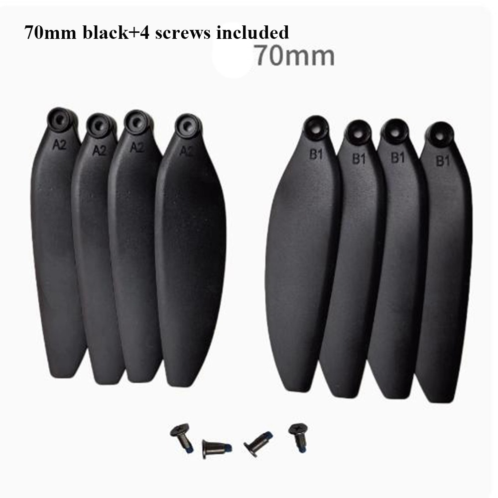 64mm/70mm Universal Folding Propeller Blades Plastic Black Remote Control Parts 64mm/70mm Quadcopter Spare Blade