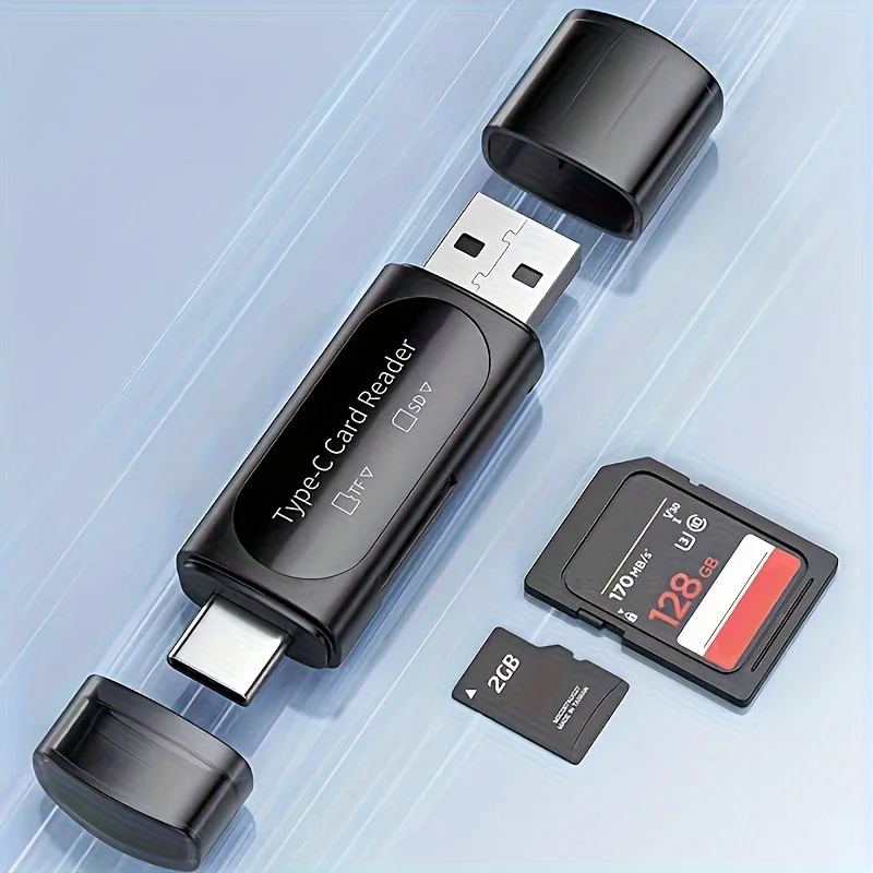 2 In1 USB Type-C /Micro-USB USB 2.0/3.0 Memory Card Reader Writer OTG Adapter SD TF Super Speed Ultra