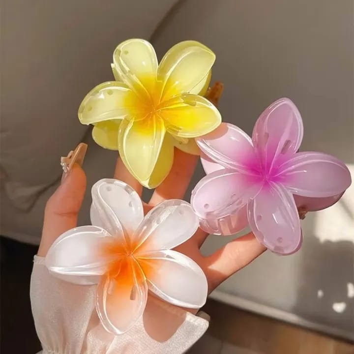 Flower Claw Hair Clips Demanding And Trending Clips Premium Quality and Colours and Unique Design Best Hair Accessories for Girls Random color