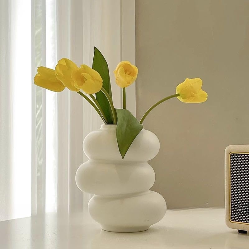 Elegant Spiral unbreakable Plastic Vase – 6 Inches | Perfect for Home, Office, Living Room & Luxury Decor(only vase)