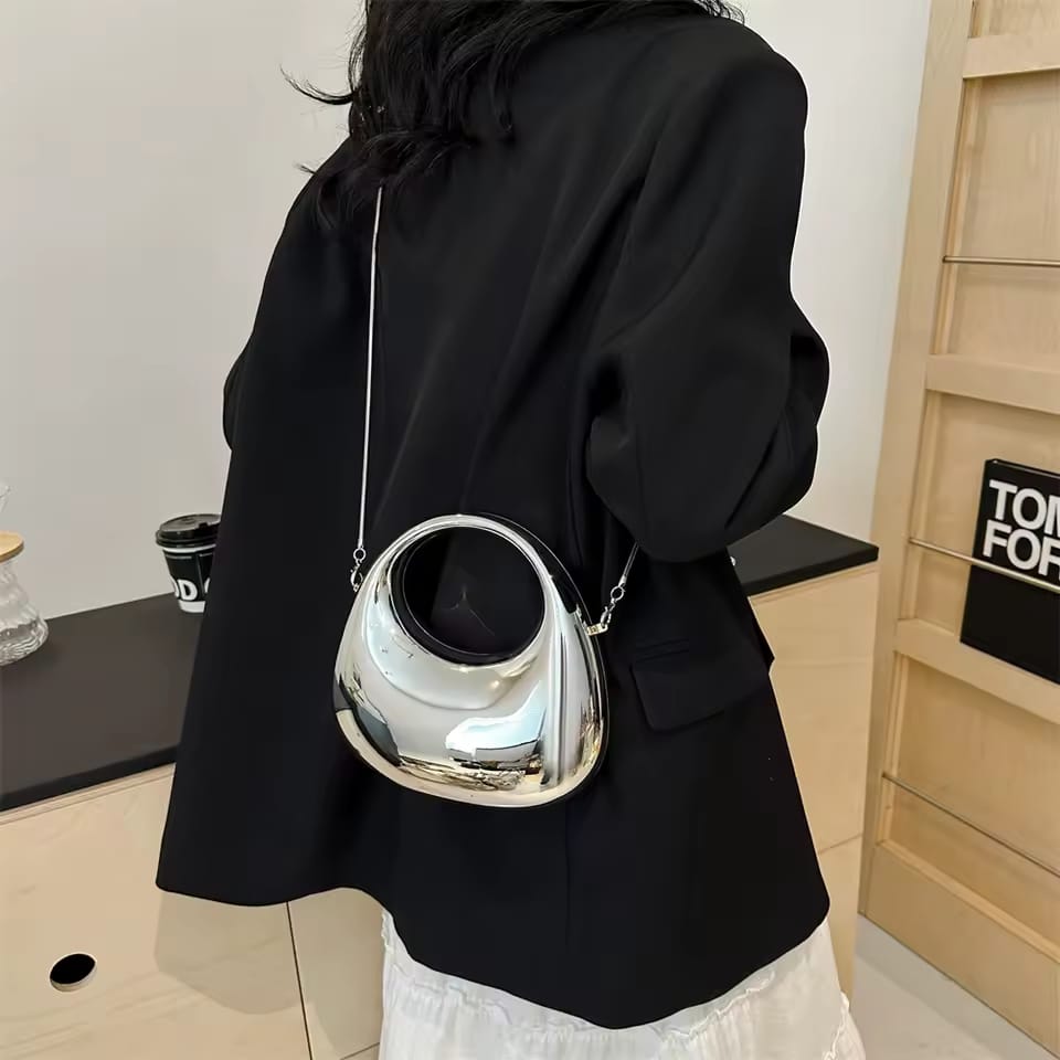 New Designer Moon Shaped Mini Clutch for Women | Moon Purses Young Lady Dinner Handbags | Luxury Evening Handbag | Eid Festival, Party, Wedding & Formal Fashion Purse