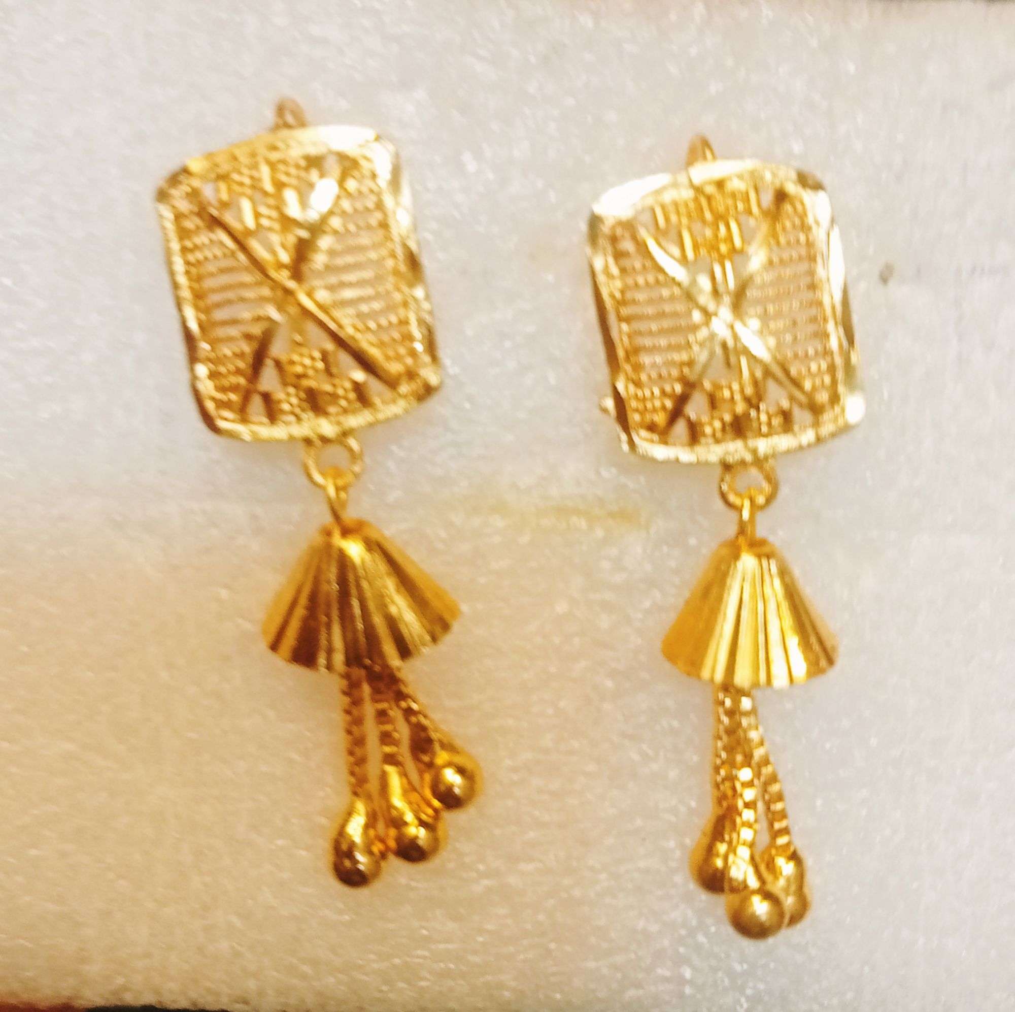 Large Temple Style Jhumka Earrings – SOKORA JEWELS