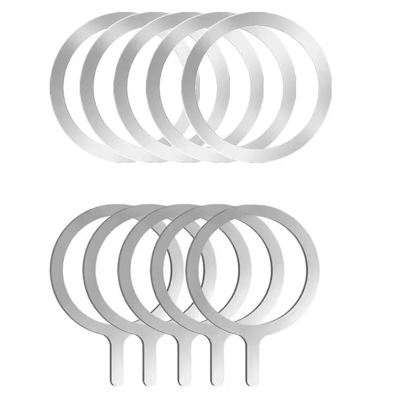 Stainless Steel Universal Magnetic Metal Plate Ring For Magsafe Wireless Charger Iron Sheet Sticker Magnet Car Phone Holder