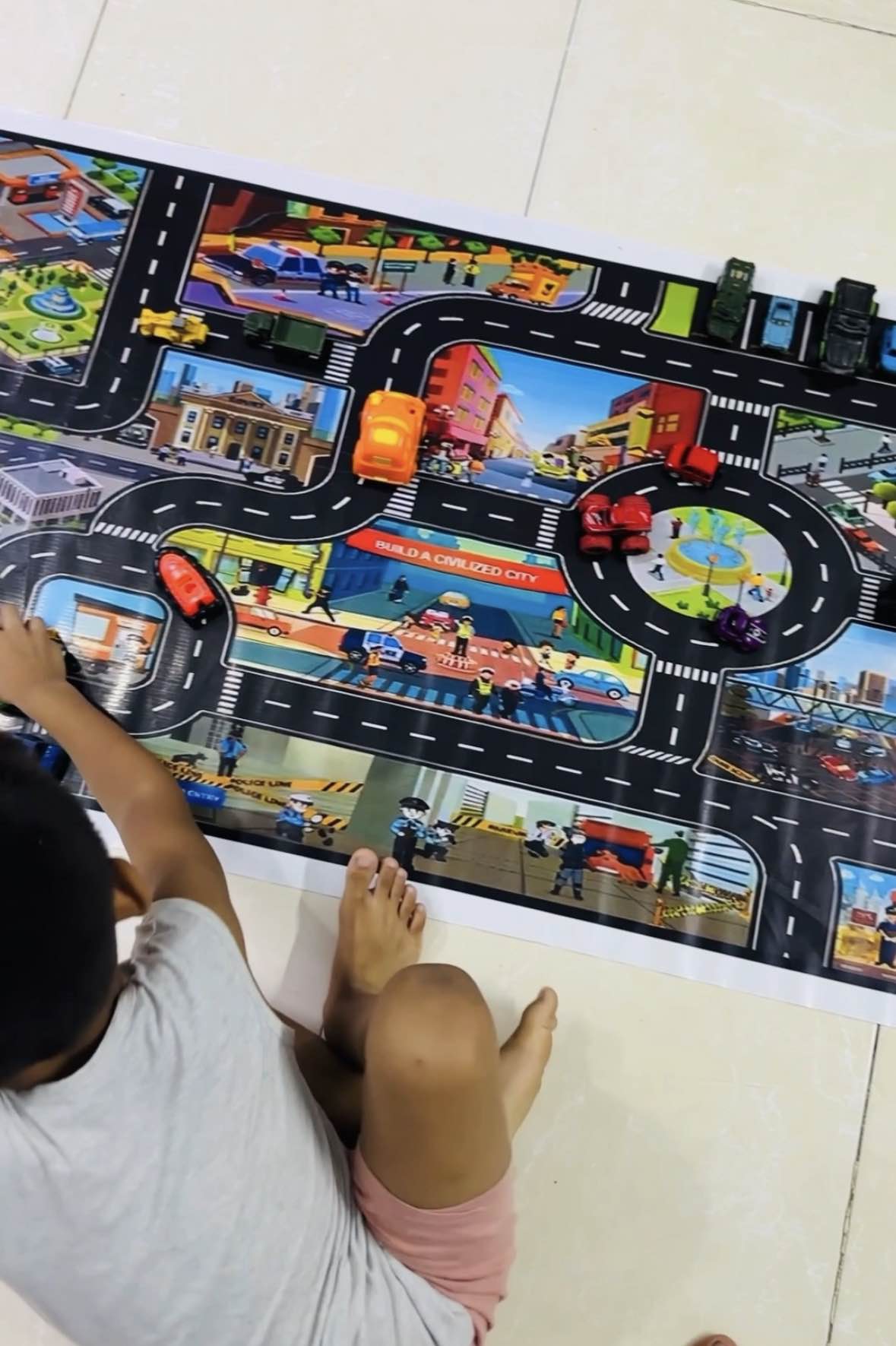 kids Play Mat Child Activity Car Toy Learning