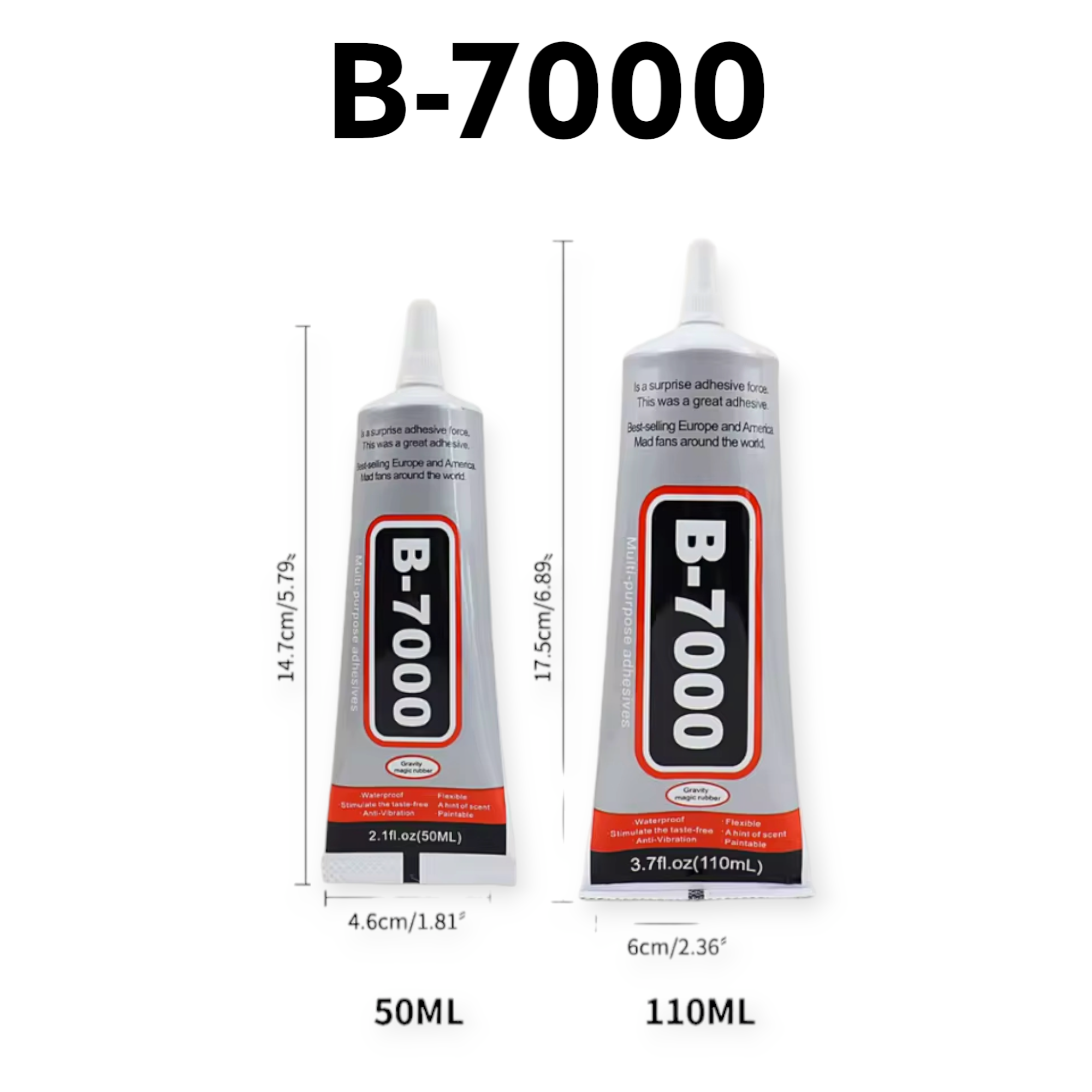 110ML and 50ml  B-7000 Clear Glue for Rhinestones, DIY B7000 Adhesive Crafts Glue Multipurpose Super Adhesive Industrial Bonding Glue for Fabric Gem Stone Bead Metal Jewelry Making Nail Art