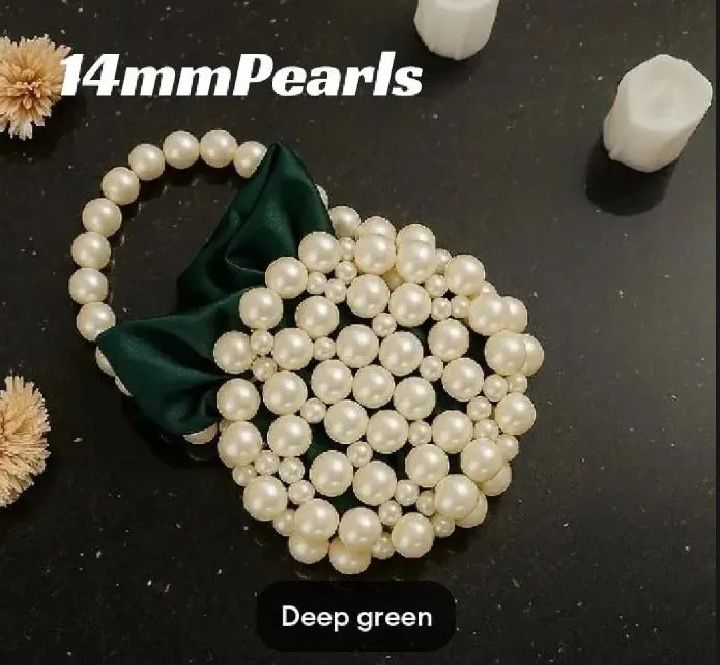 Elegant Pearl Beaded Handbag – Luxury Evening Clutch