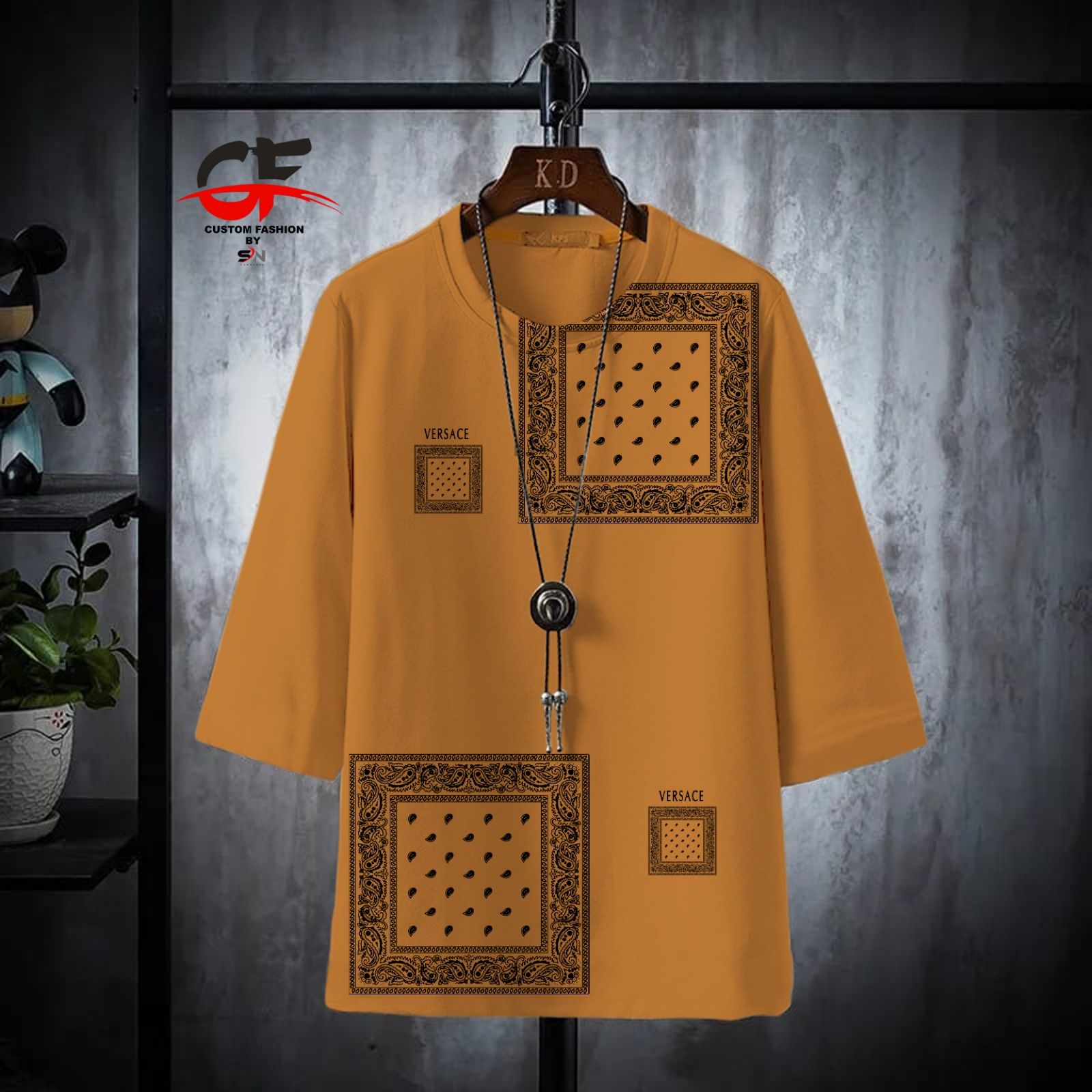 New stylish osm square printed summer drop shoulder tshirt for men